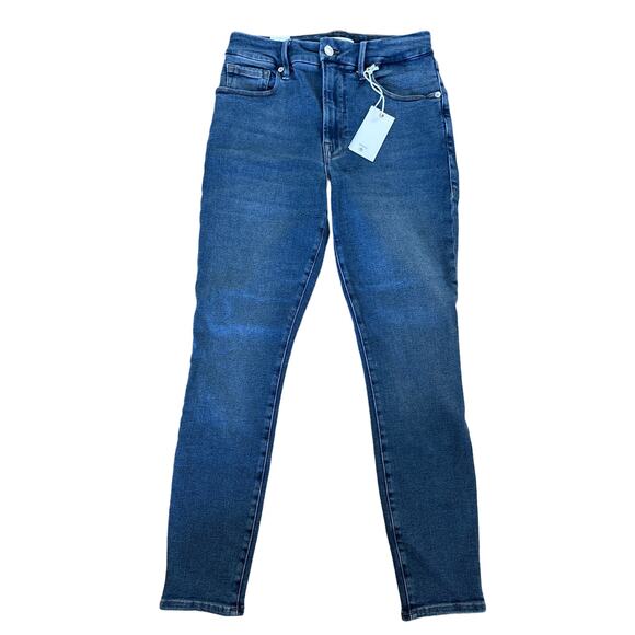 Good American - The Good Legs Skinny Crop Denim Jeans in Blue - Picture 1 of 5